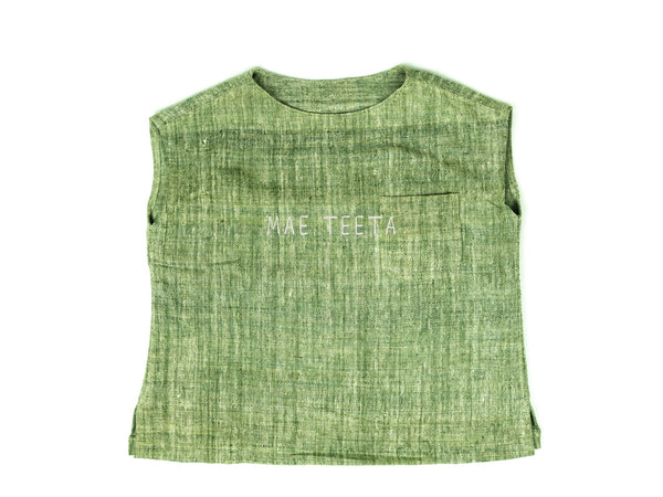 Oversize Boat neck Blouse (Mango Green)