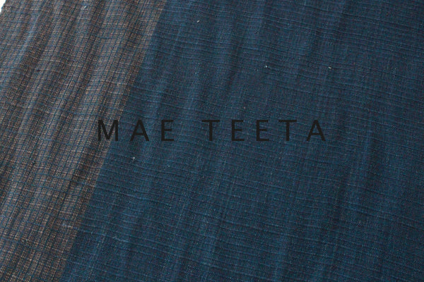 Corduroy Indigo with brown edge