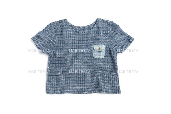 Turtle Shell Woven Tee Blouse