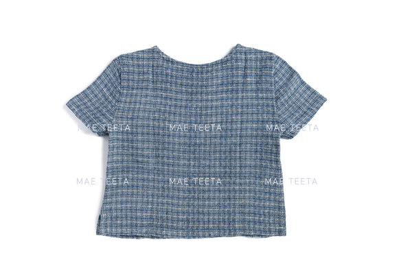 Turtle Shell Woven Tee Blouse