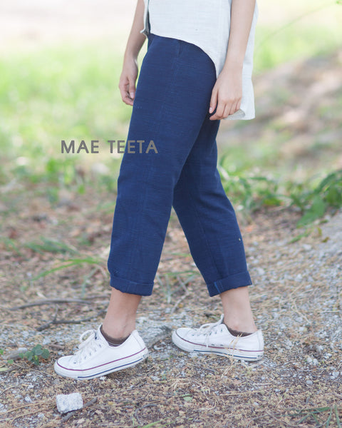 Plain Indigo women pants